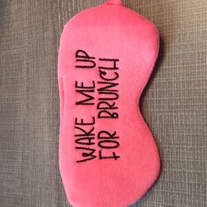 Super Soft Pink Sleep Mask with Fun Slogan
